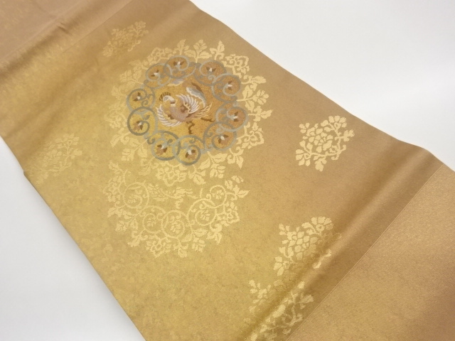JAPANESE NAGOYA OBI / WOVEN FLOWER CREST